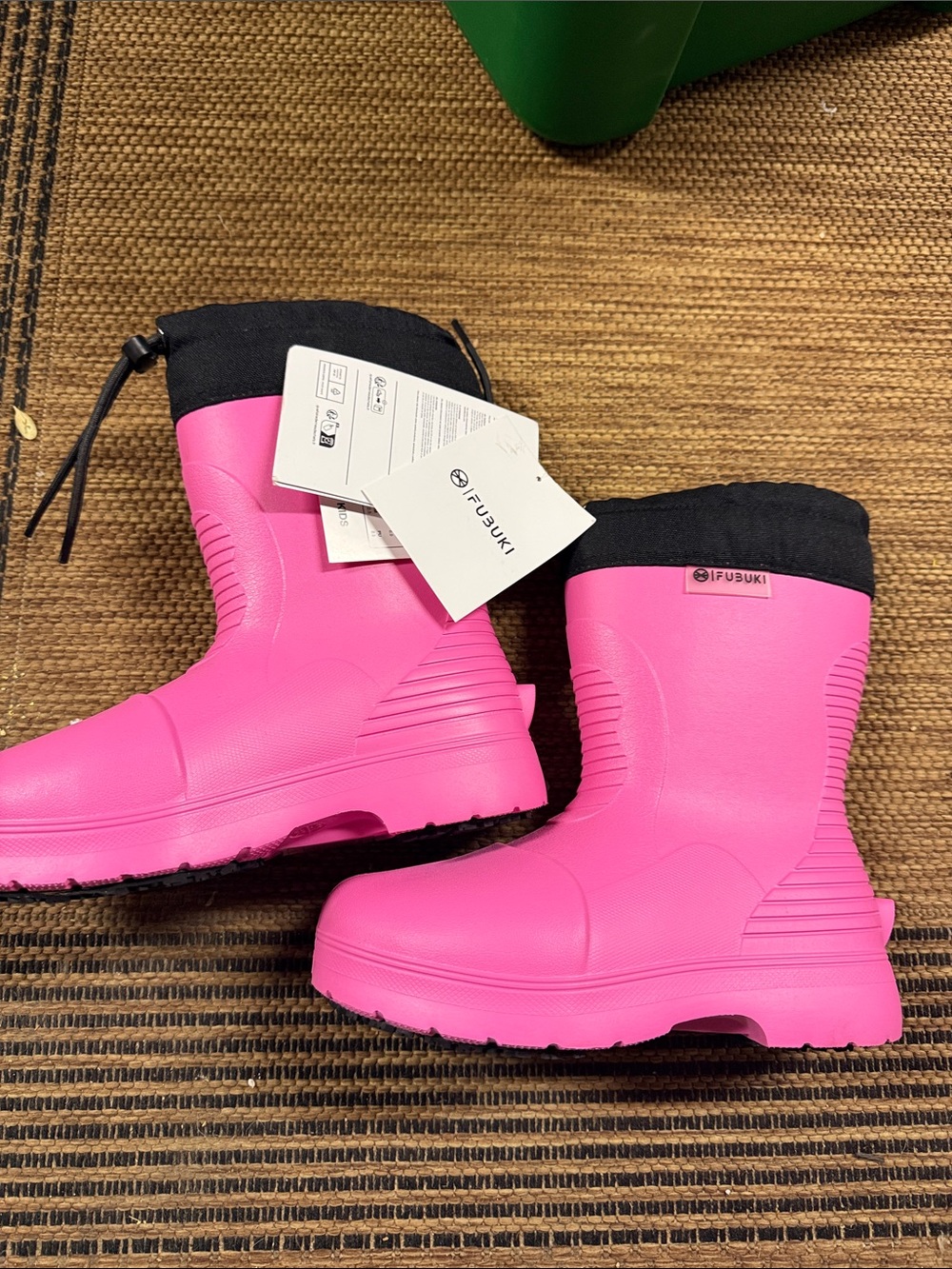 FUBUKI Kids' Pink Waterproof Winter Boots